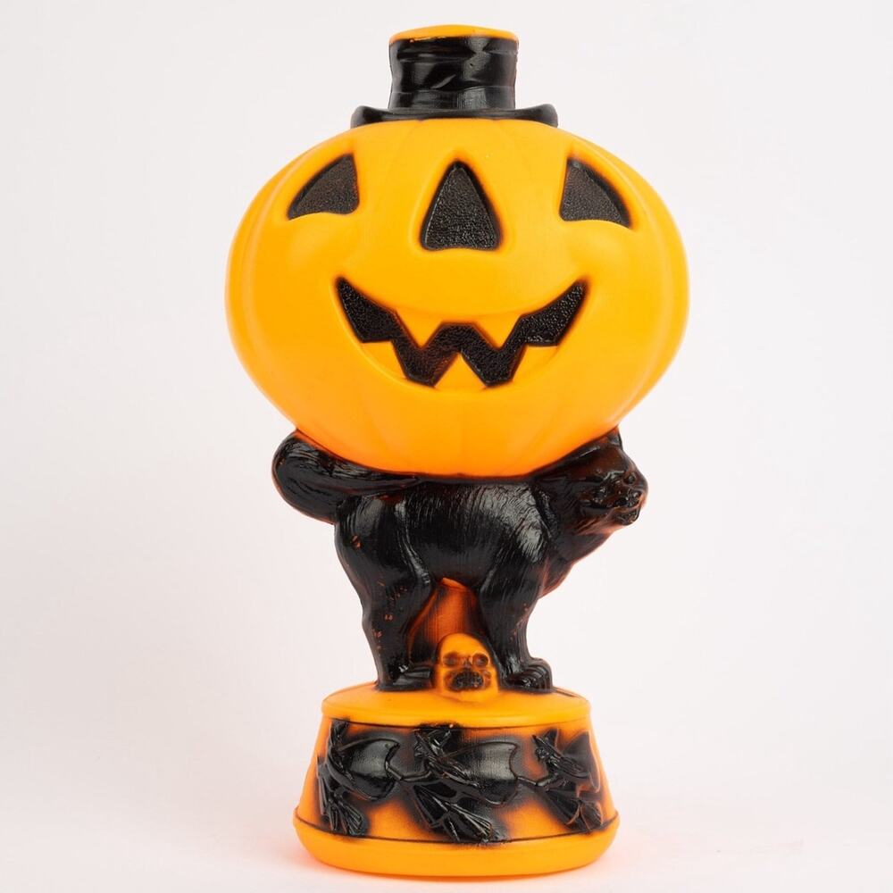 Vintage VTG Empire Halloween Jack-O-Lantern Black Cat Blow Mold 14”  (OS2)